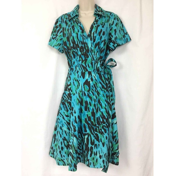 josephine print wrap dress